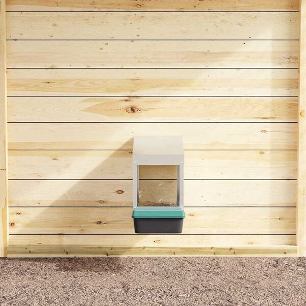 vidaXL Nichoir &agrave; poules1 compartiment, fixation murale, acier galvanis&eacute;