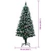 vidaXL Sapin de Noël artificiel Vert 150 cm PVC, Acier et Plastique