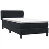 vidaXL Sommier &agrave; lattes de lit avec matelas noir 80x210 cm velours