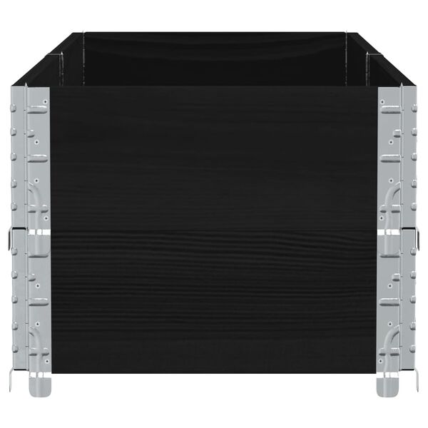 vidaXL Jardini&egrave;re noir 150x50 cm bois massif de pin