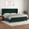 vidaXL Sommier &agrave; lattes de lit et matelas Vert fonc&eacute; 200x200cm Velours