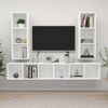vidaXL Meubles TV muraux 4 pcs Blanc Bois d'ingénierie