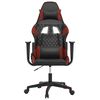 vidaXL Chaise de jeu Noir et rouge bordeaux Similicuir