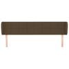 vidaXL T&ecirc;te de lit avec oreilles Marron fonc&eacute; 183x23x78/88 cm Tissu