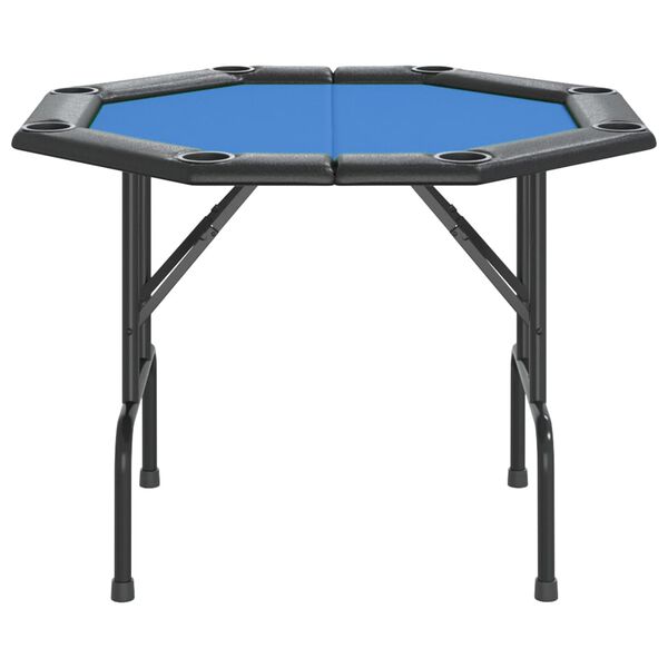 vidaXL Table de poker pliable 8 joueurs Bleu 108x108x75 cm