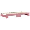 vidaXL Lit de jour avec gigogne sans matelas rose 90x200 cm