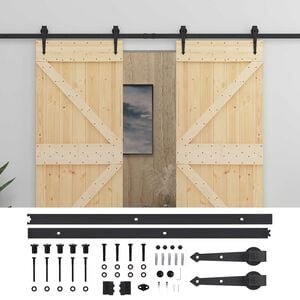 vidaXL Porte coulissante 2 pc 90 x 210 cm Bois de pin massif