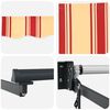 vidaXL Auvent r&eacute;tractable &eacute;lectrique Jaune, Orange et Blanc 3,5 x 2 m