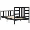vidaXL Cadre de lit sans matelas noir 100x200 cm bois massif de pin