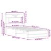 vidaXL Cadre de lit sans matelas ch&ecirc;ne fum&eacute; 90x200cm bois d'ing&eacute;nierie