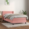 vidaXL Sommier &agrave; lattes de lit et matelas Rose 80x200 cm Velours