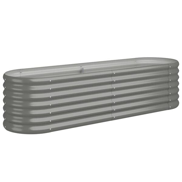 vidaXL Lit surélevé de jardin Acier galvanisé 152x40x36 cm gris