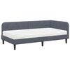 vidaXL Cadre de lit d'angle Gris fonc&eacute; 100 x 200 cm Velours