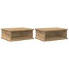 vidaXL Table de chevet 2 pc Ch&ecirc;ne artisanal 40 x 31 x 15 cm