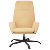 vidaXL Chaise de relaxation Cr&egrave;me Similicuir daim