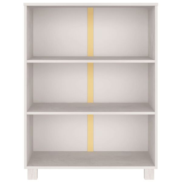 vidaXL Biblioth&egrave;que HAMAR Blanc 85x35x112 cm Bois de pin massif