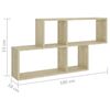 vidaXL Étagère murale Chêne sonoma 100x18x53 cm Bois d’ingénierie