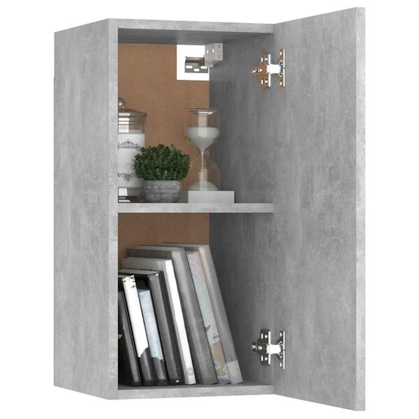 vidaXL | Cabinet TV mural | 2 pcs Gris b&eacute;ton 30.5 x 30 x 60 cm