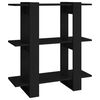 vidaXL Biblioth&egrave;que/S&eacute;parateur de pi&egrave;ce Noir 80x30x123,5 cm