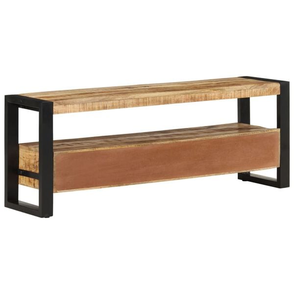 vidaXL Meuble TV 120x30x45 cm Bois massif de manguier