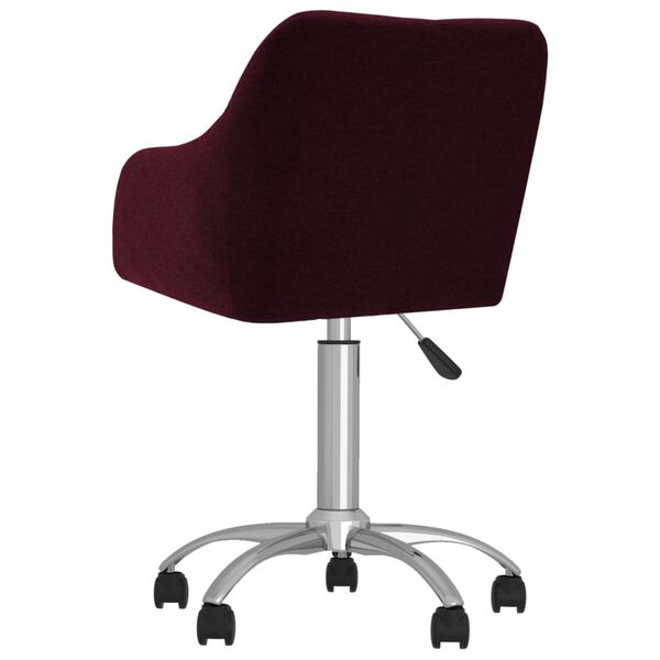 vidaXL Chaise pivotante de bureau Violet Tissu