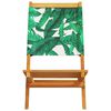 vidaXL Chaises de jardin lot de 2 motif de feuilles acacia et tissu