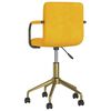 vidaXL Chaises pivotantes &agrave; manger lot de 2 jaune moutarde velours