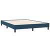 vidaXL Cadre de lit sans matelas bleu fonc&eacute; 160x210 cm velours