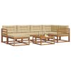 vidaXL Ensemble de canap&eacute;s d'ext&eacute;rieur 7 pcs Naturel et Beige