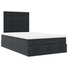 vidaXL Cadre de lit ottoman avec matelas noir 120x190 cm velours