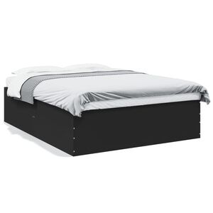 vidaXL Cadre de lit sans matelas noir 160x200 cm
