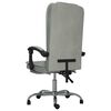 vidaXL Fauteuil de massage inclinable de bureau Gris clair Velours