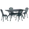 vidaXL Ensemble de salle &agrave; manger pour jardin 5 pc Vert Aluminium