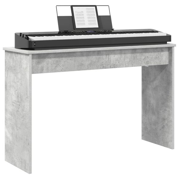 vidaXL Stand de clavier Gris b&eacute;ton 100 x 32 x 64 cm Bois d'ing&eacute;nierie