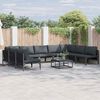 vidaXL Ensemble de canapé de jardin Anthracite Acier