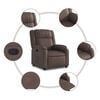 vidaXL Fauteuil inclinable Marron Similicuir