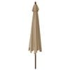 vidaXL Parasol de jardin avec m&acirc;t en bois taupe 400x273 cm