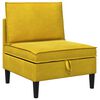vidaXL Canap&eacute; moyen avec rangement Jaune Velours