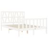 vidaXL Cadre de lit sans matelas blanc 120x200 cm bois de pin massif