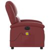 vidaXL Fauteuil de massage inclinable &eacute;lectrique rouge bordeaux