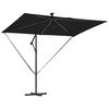 vidaXL Parasol banane à mât déporté Noir 294 x 200 x 254 cm