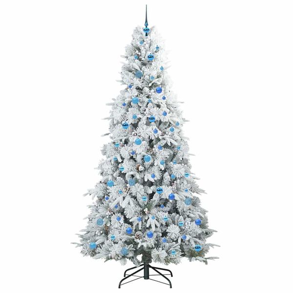 vidaXL Sapin de No&euml;l Artificiel &agrave; Branches Articul&eacute;es Blanc 240 cm
