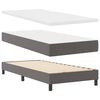 vidaXL Lit &agrave; ressorts avec matelas Gris 100 x 200 cm Simili cuir
