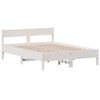 vidaXL Cadre de lit sans matelas blanc 135x190 cm bois de pin massif