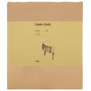 vidaXL Tissu de Table 5 pc Rond Beige &Oslash; 160 cm Polyester