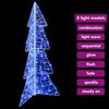 vidaXL Sapin de No&euml;l avec 100 LED Bleu 120 cm Acrylique