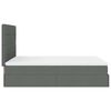 VidaXL Cadre de lit ottoman avec matelas gris fonc&eacute; 140x200 cm tissu