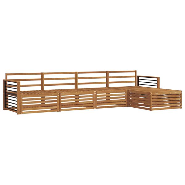 vidaXL Ensemble de canap&eacute;s d'ext&eacute;rieur 5 pcs Naturel