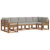 vidaXL Ensemble de canap&eacute;s d'ext&eacute;rieur 7 pc Naturel et gris clair