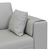 vidaXL Canap&eacute; avec coussin 3 pcs Gris nuage tissu